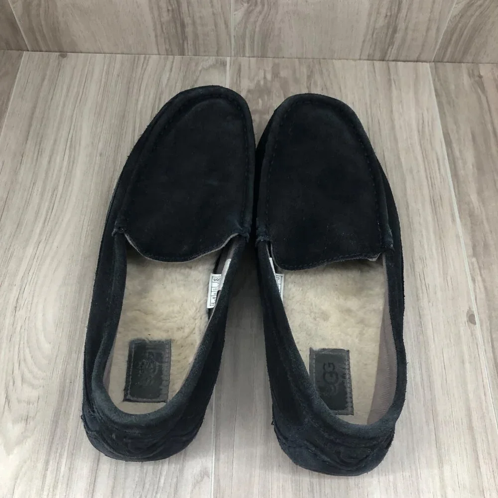 Ugg Slippers Mens 10 Alder Blue Suede Slip On Shoes